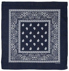 Bandana Paisley Albastru-Alb MFH - 55x55 cm, 100% Bumbac