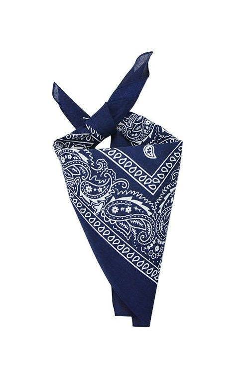 Bandană Western Mil-Tec – 100% Bumbac, 54,5 x 54,5 cm, Albastră