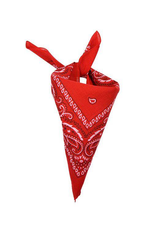 Bandană Western Mil-Tec – 100% Bumbac, 54,5 x 54,5 cm, Roșie
