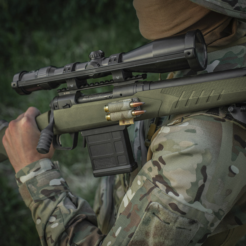 Bandolier M-Tac cu Velcro pentru 2 Cartușe .308 - Multicam