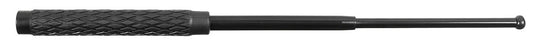 Baston Extensibil Metalic Negru MFH - 3 segmente, Mâner PVC antiderapant