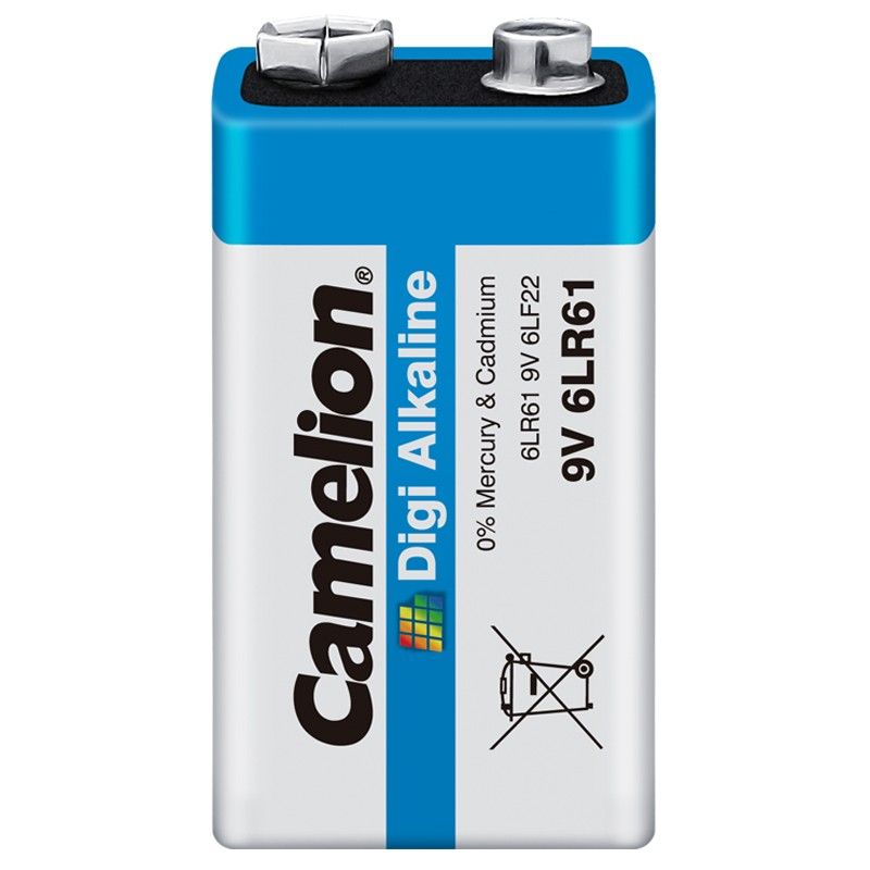 Baterie Alcalină 9V 6F22 Camelion Digi - Durată Lungă, Blister 1 buc - 3