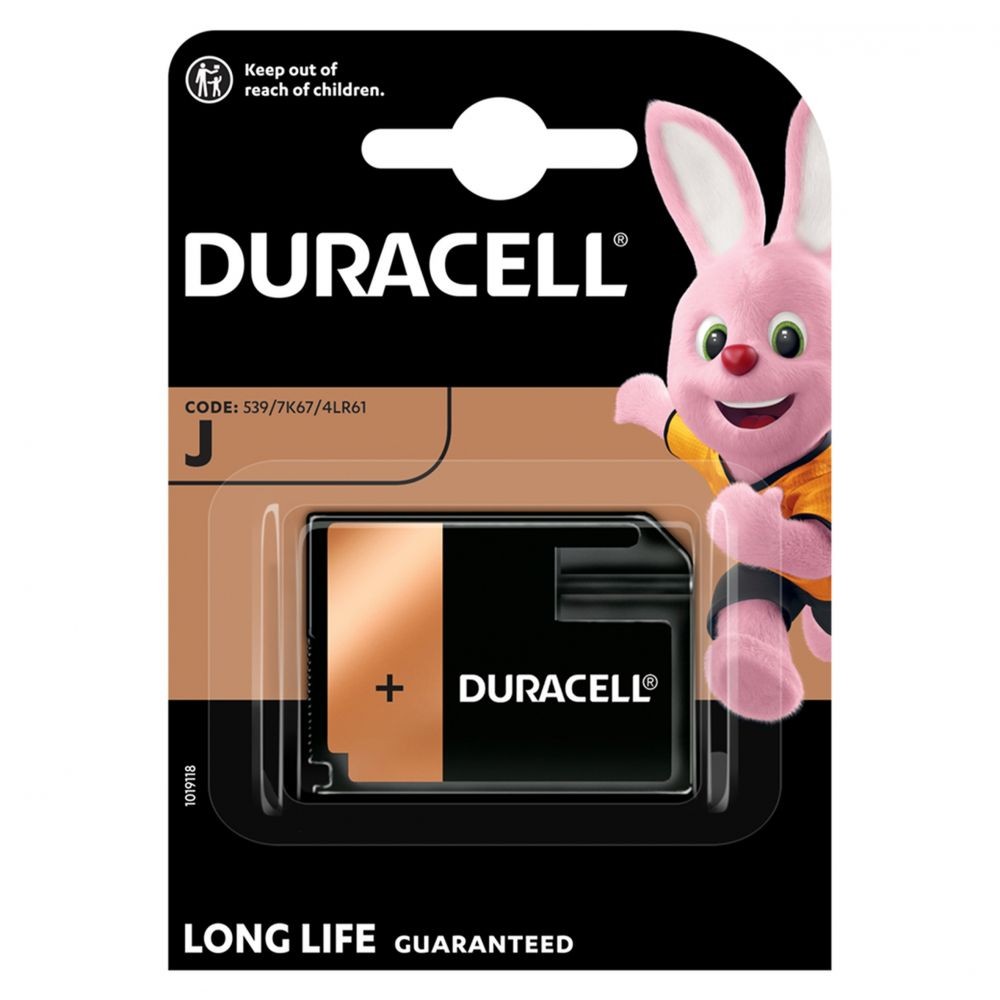 Baterie Alcalină J 4LR61 6V Duracell - Putere Fiabilă, Blister 1 - 2