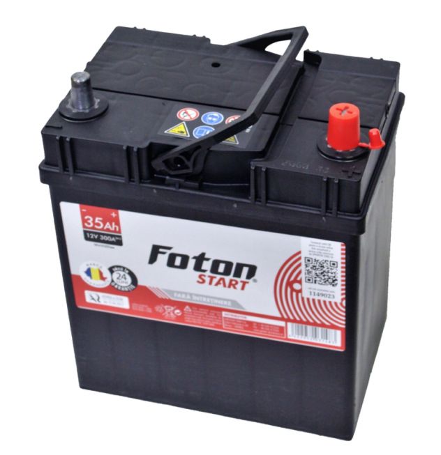 Baterie Auto 12V 35Ah Foton Start - Pornire 300A, Borna+ Dreapta - 2