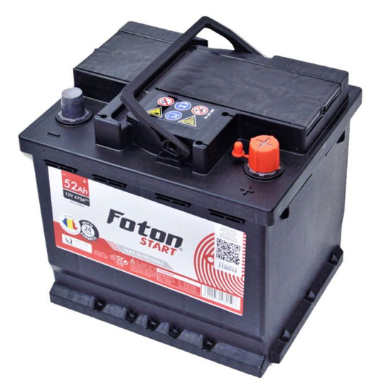 Baterie Auto 12V 52Ah 470A Foton Start - Pornire Fiabilă, Durată Lungă - 2