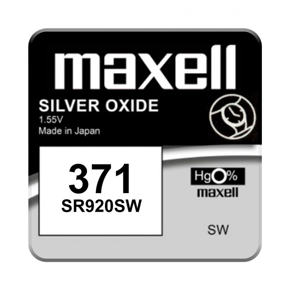 Baterie Ceas SR920W 371 Maxell - 1.55V, Durată Lungă de Viață - 2