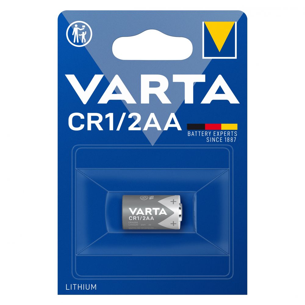 Baterie Litiu 3V 1/2AA 1000mAh Varta - Durată Lungă, Blister 1 - 2