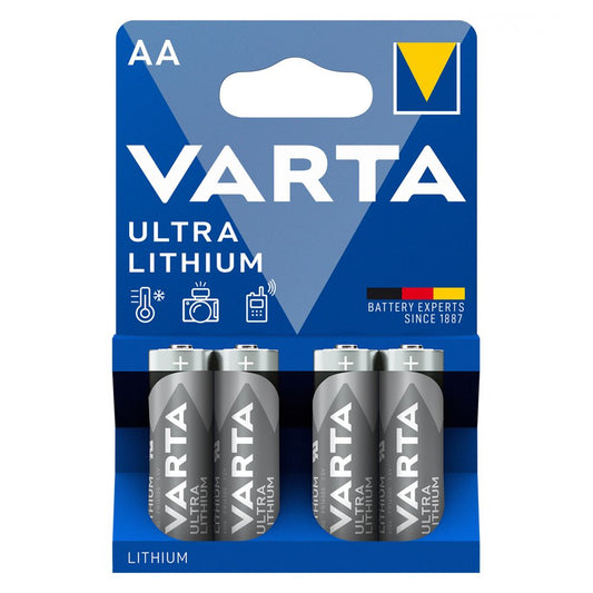 Baterie Litiu AA LR6 1.5V Varta - Performanță Maximă, Blister 4 - 2