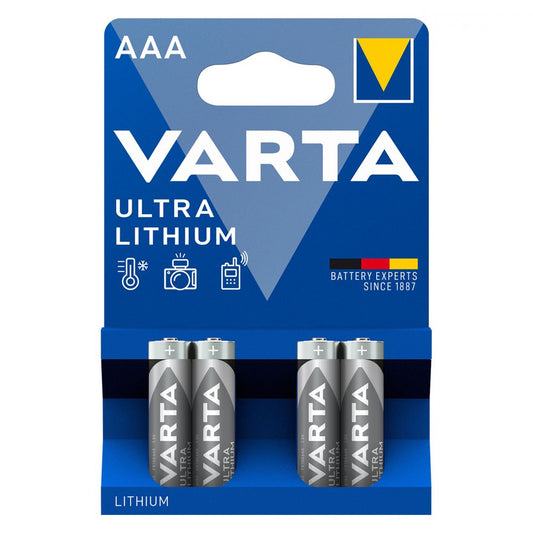 Baterie Litiu AAA 1.5V Varta - Performanță Superioară, Blister 4 buc - 2