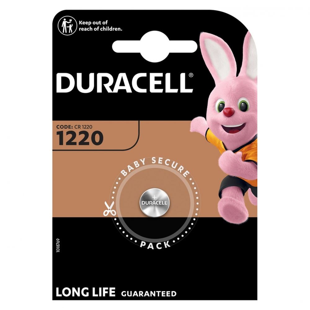 Baterie Litiu CR1220 3V Duracell - 36mAh, Compactă, Blister 1 - 2
