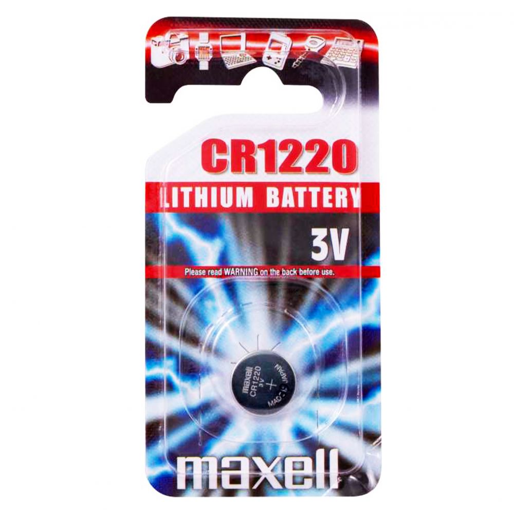 Baterie Litiu CR1220 3V Maxell - 36mAh, Compactă, Blister 1 - 2