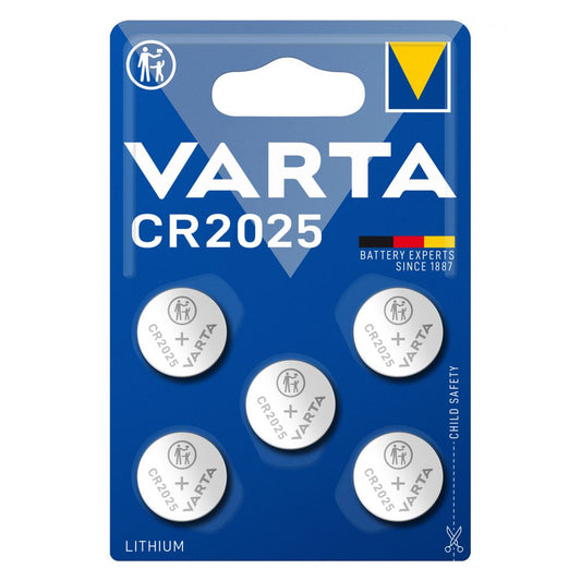 Baterie Litiu CR2025 3V Varta - 170mAh, Blister 5 buc - 2