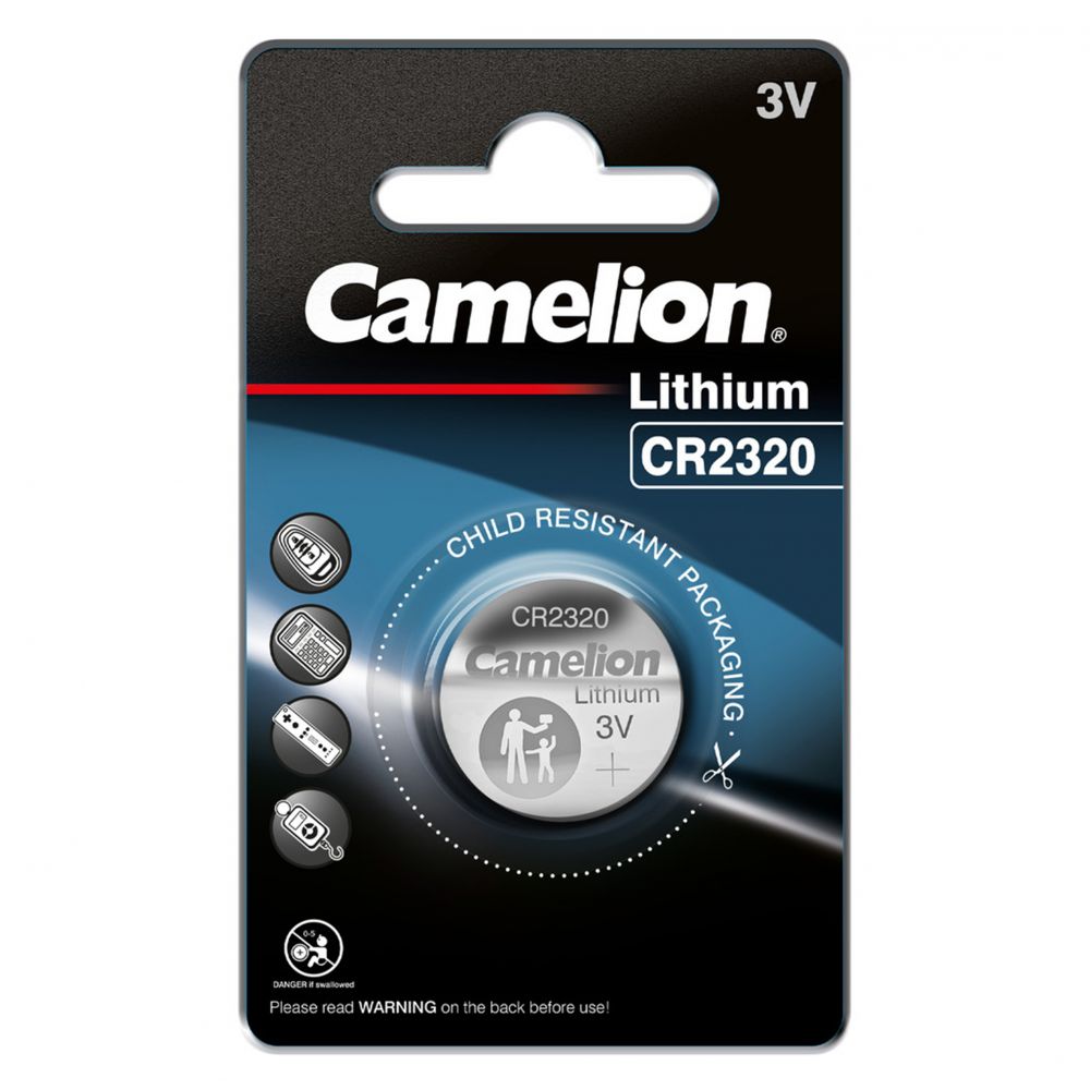 Baterie Litiu CR2320 3V Camelion - 130mAh, Compactă, Blister 1 - 2