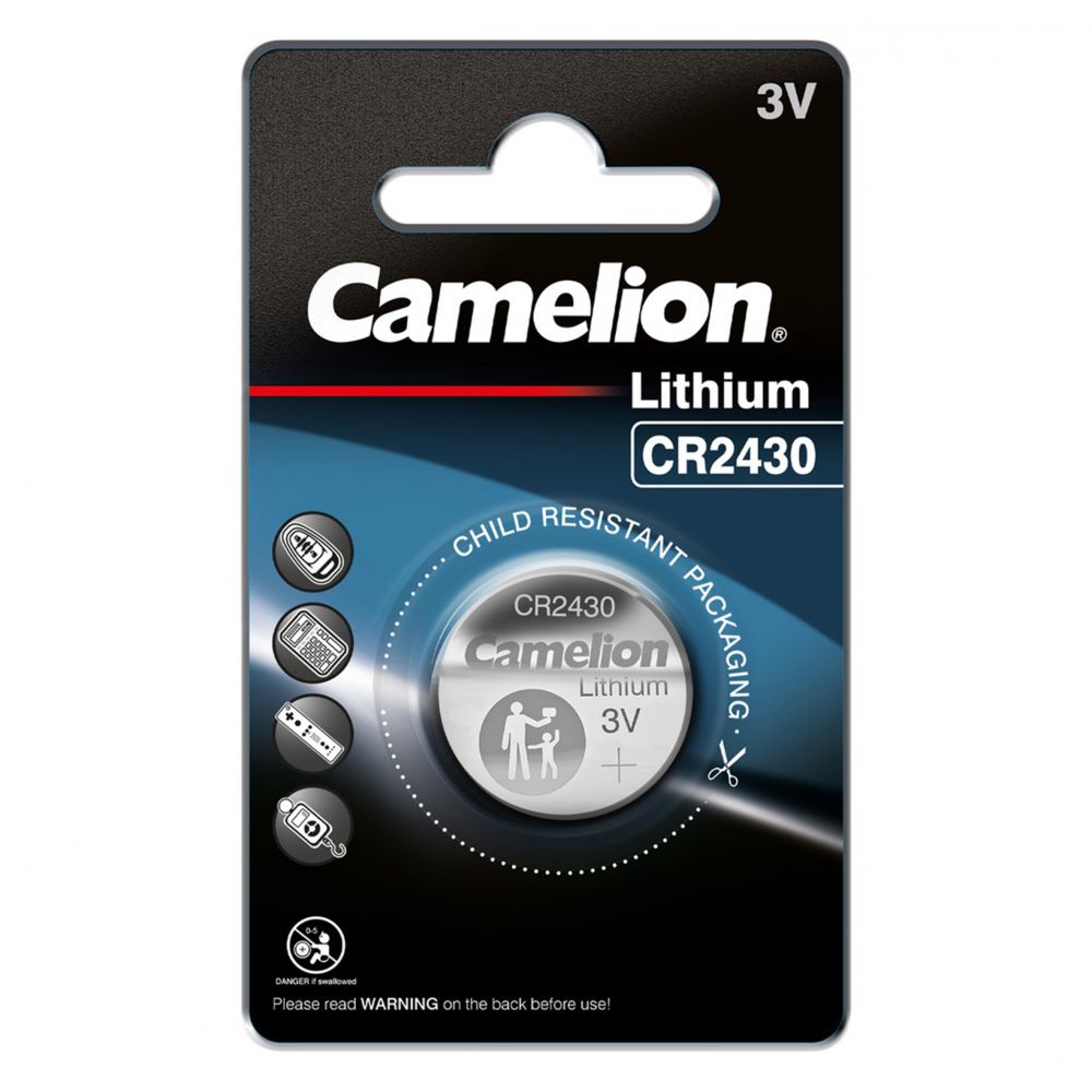 Baterie Litiu CR2430 3V Camelion - 270mAh, Putere de Lungă Durată - 2