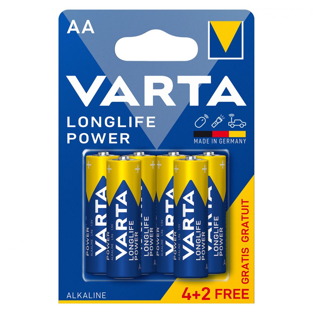 Baterii AA LR6 1.5V Varta Blister 6 - Putere Fiabilă, Durată Lungă - 2