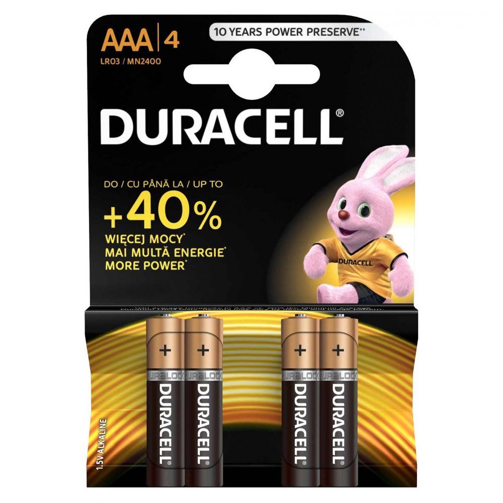 Baterii AAA LR3 1.5V Duracell - Blister 4, Putere Fiabilă - 2