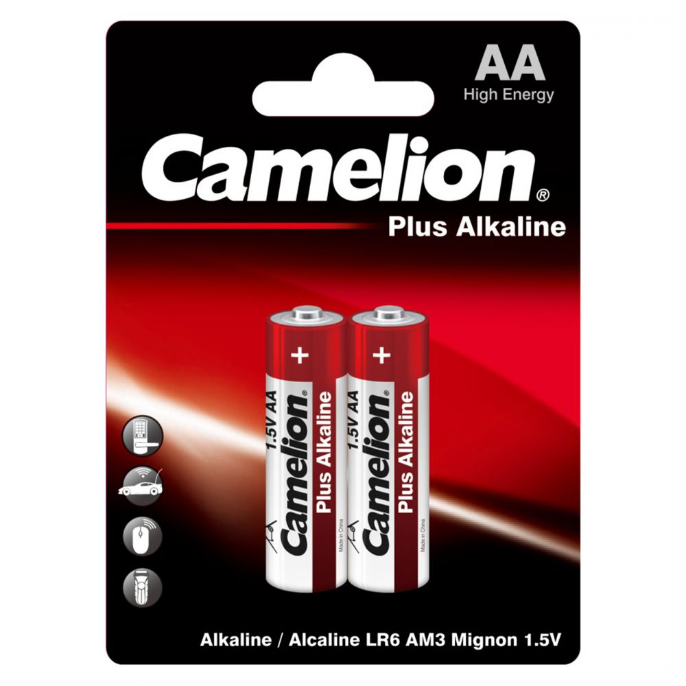 Baterii Alcaline AA LR6 1.5V Camelion PLUS - Putere Fiabilă, Blister 2 - 2