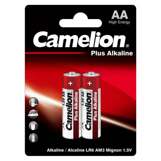 Baterii Alcaline AA LR6 1.5V Camelion PLUS - Putere Fiabilă, Blister 2 - 2