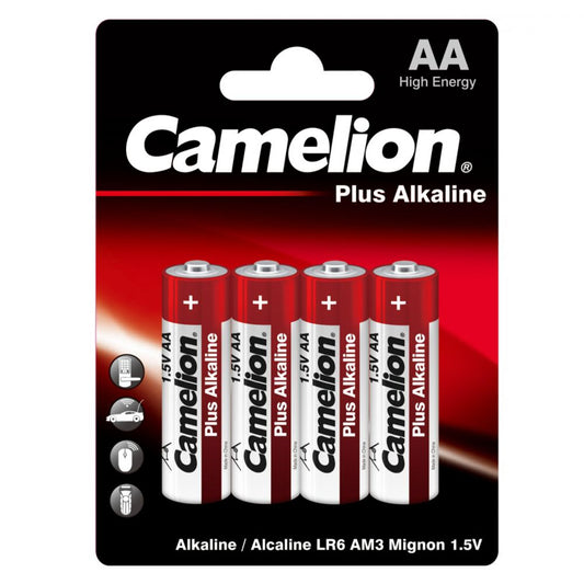 Baterii Alcaline AA LR6 1.5V Camelion PLUS - Putere Fiabilă, Blister 4 - 2