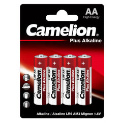 Baterii Alcaline AA LR6 1.5V Camelion PLUS - Putere Fiabilă, Blister 4 - 2