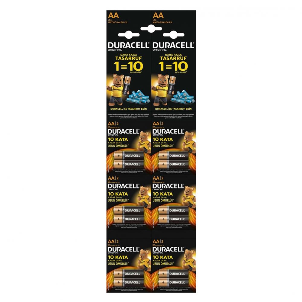Baterii Alcaline AA LR6 1.5V Duracell - Blister 20 buc, Putere De Lungă Durată - 2