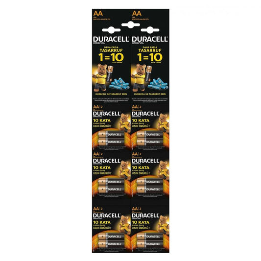 Baterii Alcaline AA LR6 1.5V Duracell - Blister 20 buc, Putere De Lungă Durată - 2