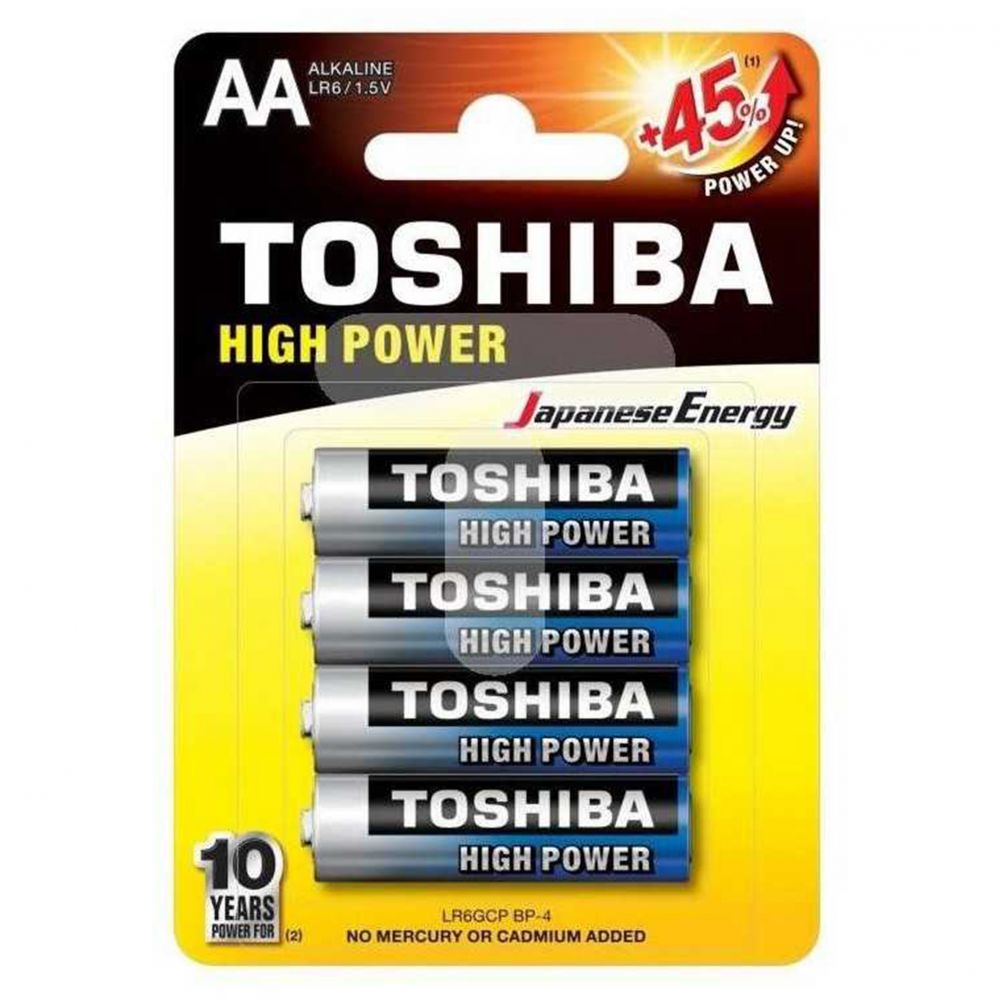 Baterii Alcaline AA LR6 1.5V Toshiba - Putere Fiabilă, Blister 4 buc - 2
