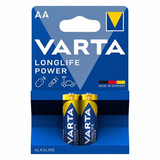 Baterii Alcaline AA LR6 1.5V Varta - Blister 2 bucăți, Fiabile - 2