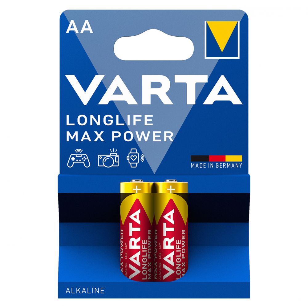 Baterii Alcaline AA LR6 1.5V Varta Max Power - Blister 2 buc - 2