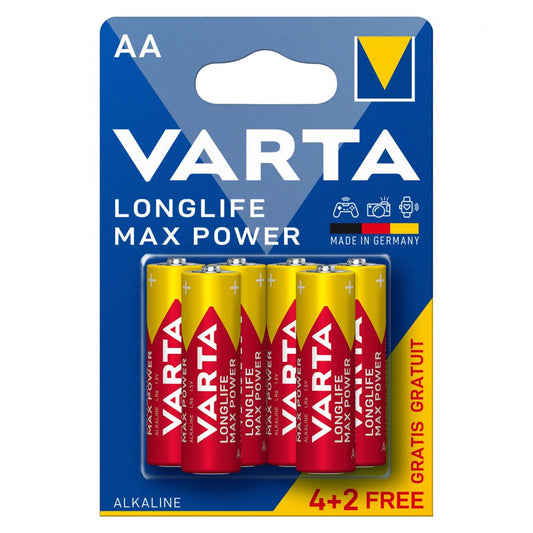Baterii Alcaline AA LR6 Varta Max Power - Blister 6 buc, 1.5V - 2