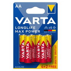 Baterii Alcaline AA LR6 Varta Max Power - Blister 6 buc, 1.5V - 2