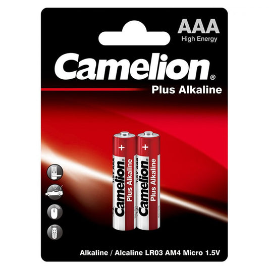 Baterii Alcaline AAA LR3 1.5V Camelion PLUS - Putere Fiabilă, Blister 2 - 2