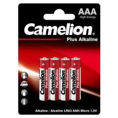 Baterii Alcaline AAA LR3 1.5V Camelion PLUS - Putere Fiabilă, Blister 4 - 2