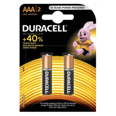 Baterii Alcaline AAA LR3 1.5V Duracell Blister 2 - Putere de Lungă Durată - 2