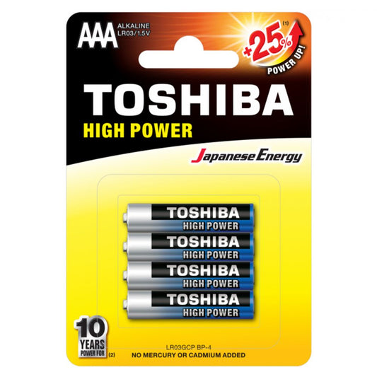 Baterii Alcaline AAA LR3 1.5V Toshiba - Set 4, Fiabilitate Maximă - 2