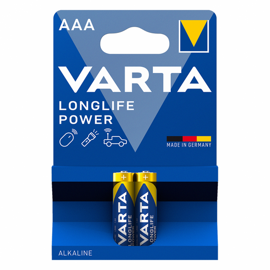 Baterii Alcaline AAA LR3 1.5V Varta - Blister 2 buc, Fiabilitate - 2