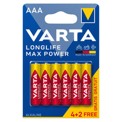 Baterii Alcaline AAA LR3 Varta Max Power Blister 6 - Putere Durabilă - 2