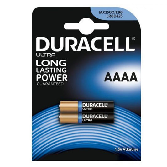 Baterii Alcaline AAAA LR61 Duracell 1.5V - Blister 2 buc, Fiabile - 2