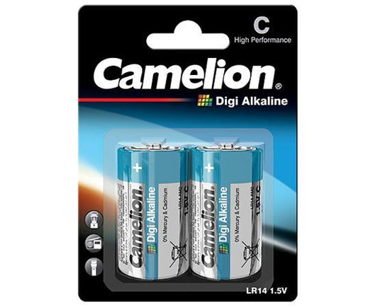 Baterii Alcaline C R14 1.5V Camelion Digi - Putere Fiabilă, Blister 2 - 2