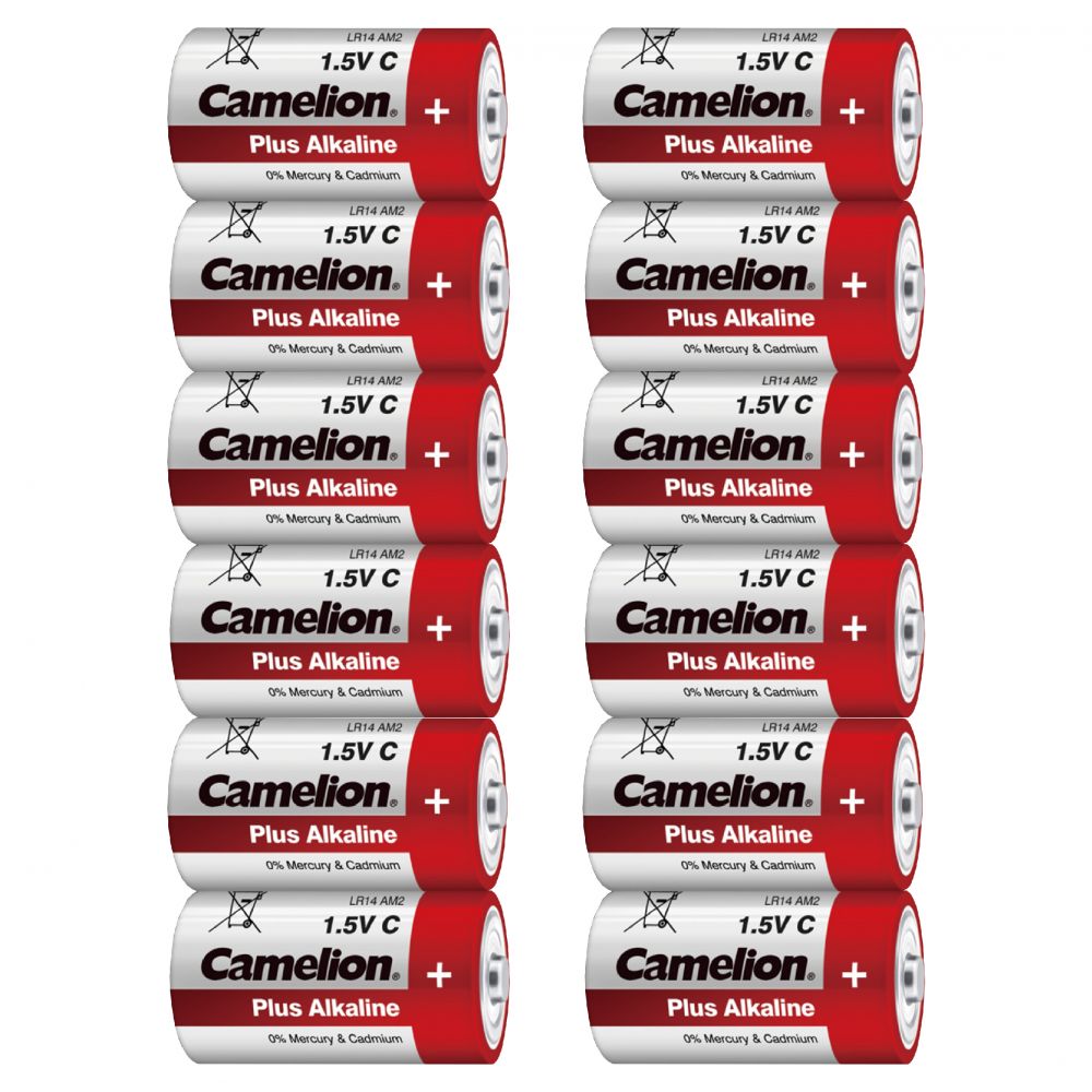 Baterii Alcaline C R14 1.5V Camelion PLUS - Durată Lungă, Bulk 2 buc - 2