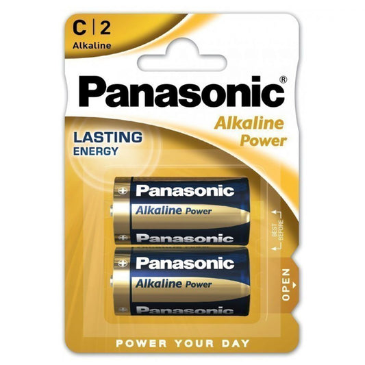 Baterii Alcaline C R14 1.5V Panasonic Alkaline Power - Blister 2 - 2