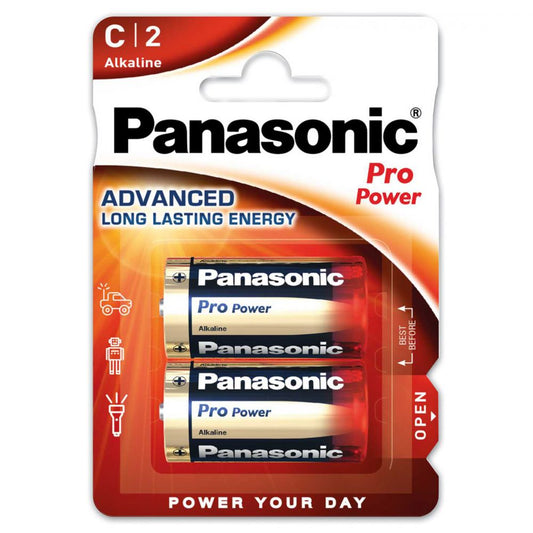 Baterii Alcaline C R14 1.5V Panasonic Pro Power - Blister 2 buc - 2