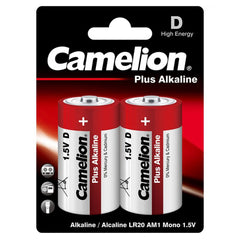 Baterii Alcaline D R20 1.5V Camelion PLUS - Durată Lungă, Blister 2 - 2
