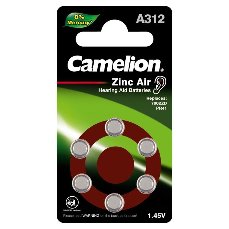 Baterii Aparat Auditiv 312A Camelion - 150mAh, Blister 6 buc - 2