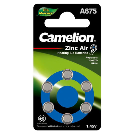 Baterii Auditiv 675A Camelion 1.4V - Putere Constantă, Blister 6 - 2