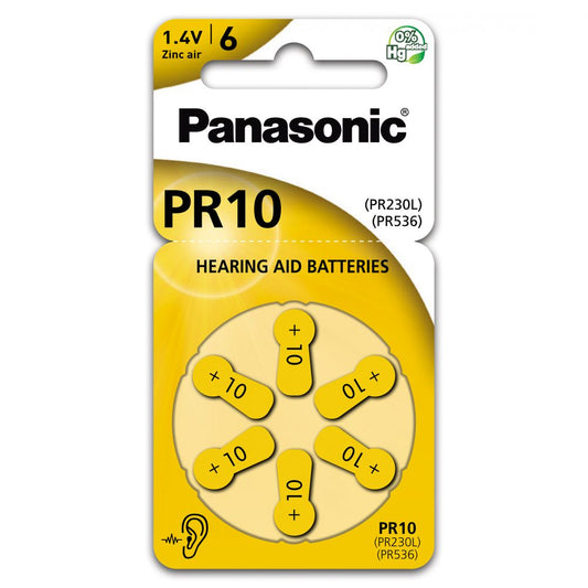 Baterii Auditive 10A 100mAh 1.4V Panasonic - Putere Constantă, Blister 6 - 2