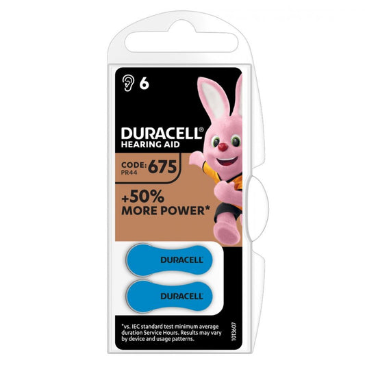 Baterii Auditive 675A 605mAh Duracell - Putere Fiabilă, Blister 6 - 2