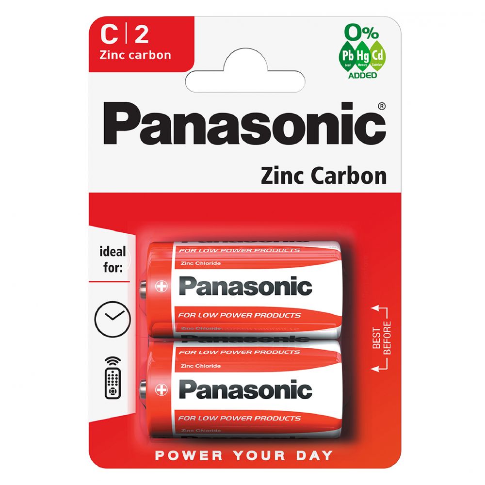 Baterii C R14 1.5V Panasonic Zinc Blister 2 - Energie De Încredere - 2