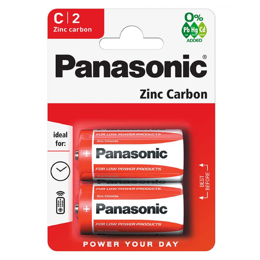 Baterii C R14 1.5V Panasonic Zinc Blister 2 - Energie De Încredere - 2