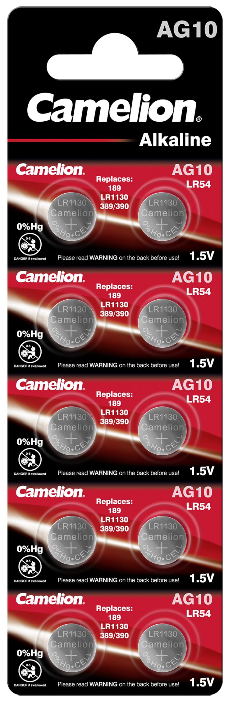 Baterii Ceas SR1130SW AG10 Camelion - Set 10 buc, 1.5V - 2